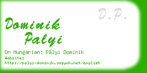dominik palyi business card