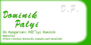 dominik palyi business card